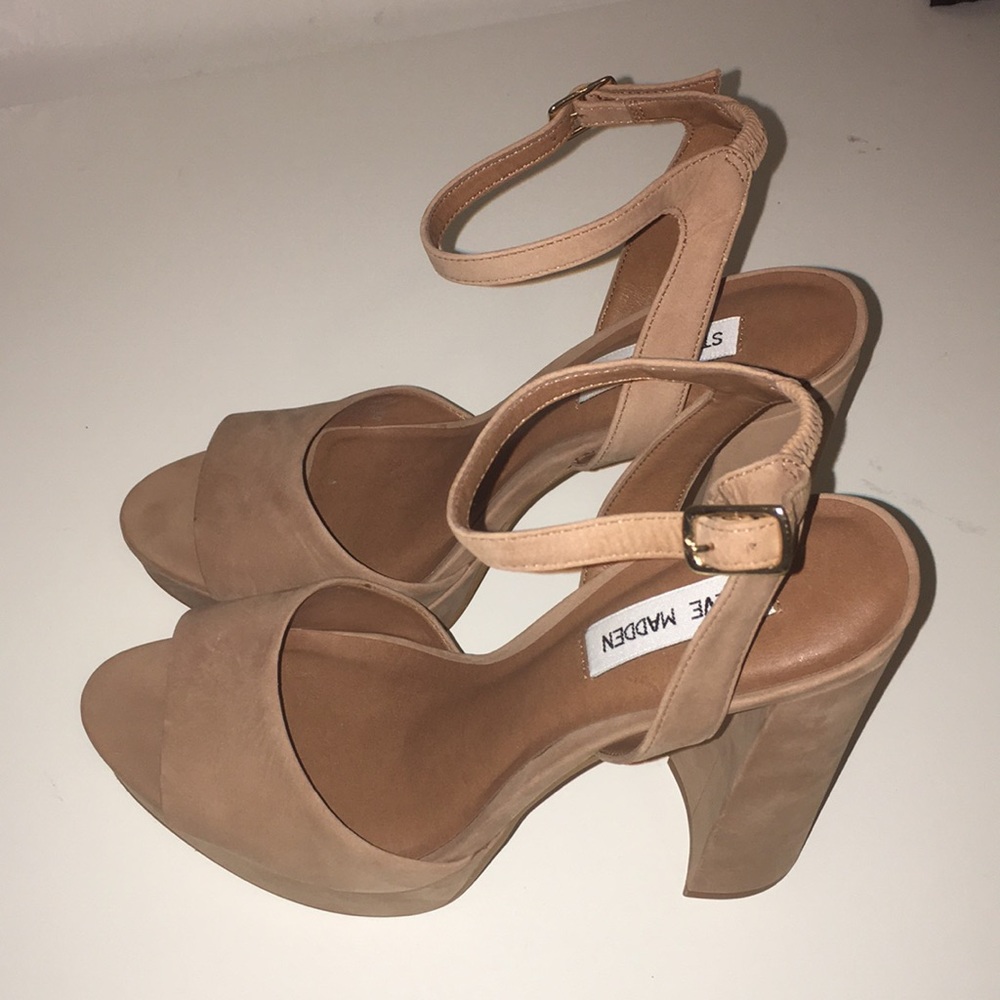 Steve Madden Camel Platform Heels
